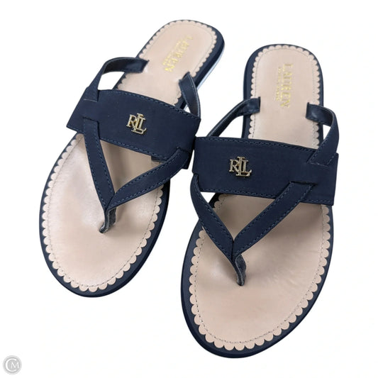 Sandals Flats By Ralph Lauren In Navy, Size: 7