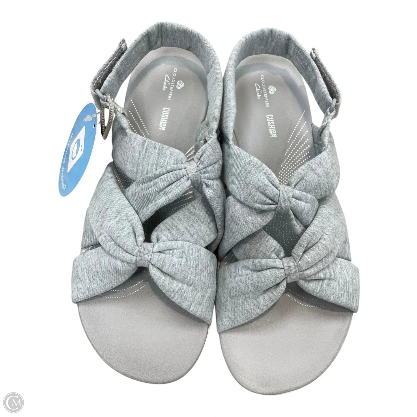 Sandals Flats By Clarks In Grey, Size: 8