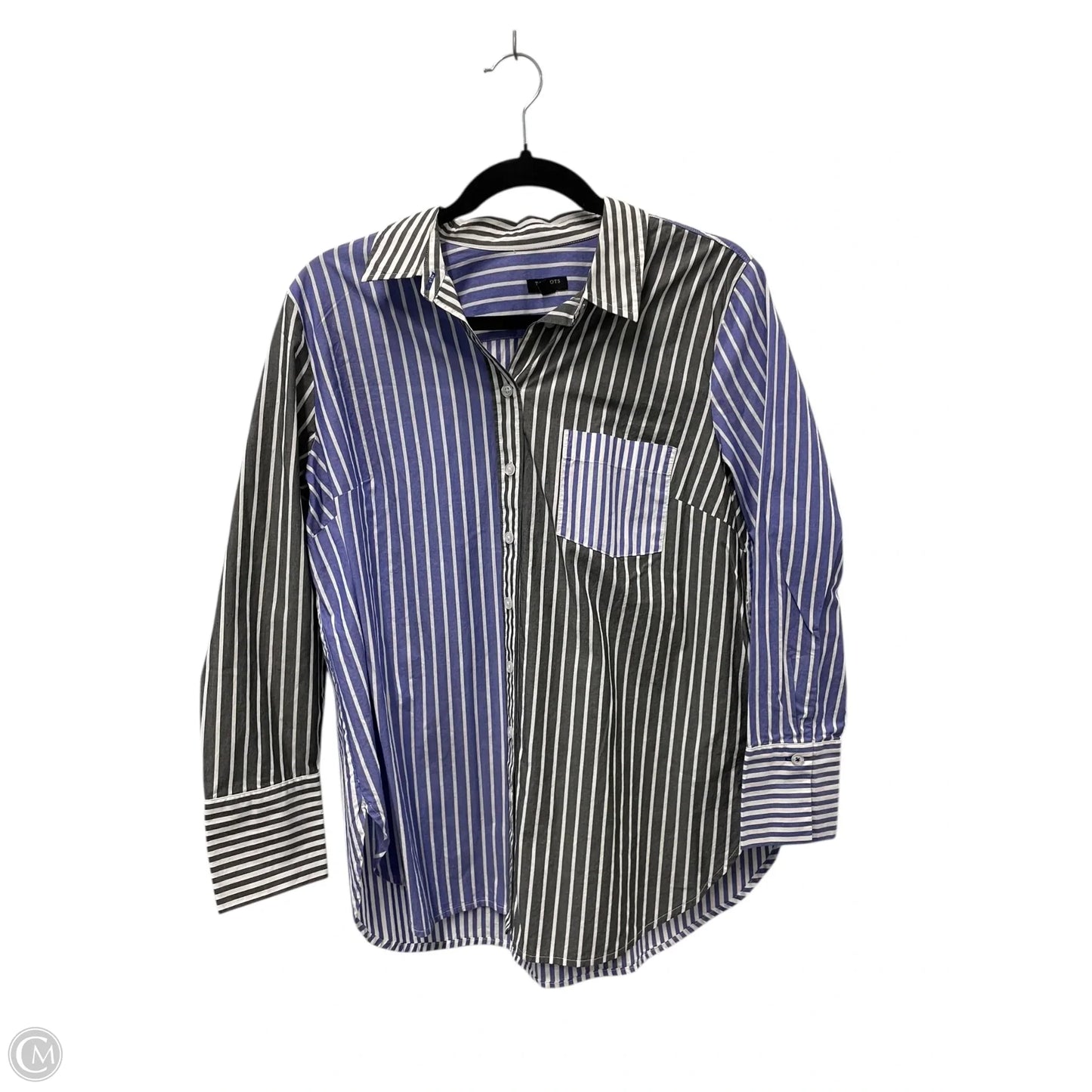 Blouse Long Sleeve By Talbots In Striped Pattern, Size: Lp