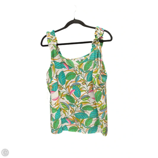 Top Sleeveless By Rose And Olive In Tropical Print, Size: 1x