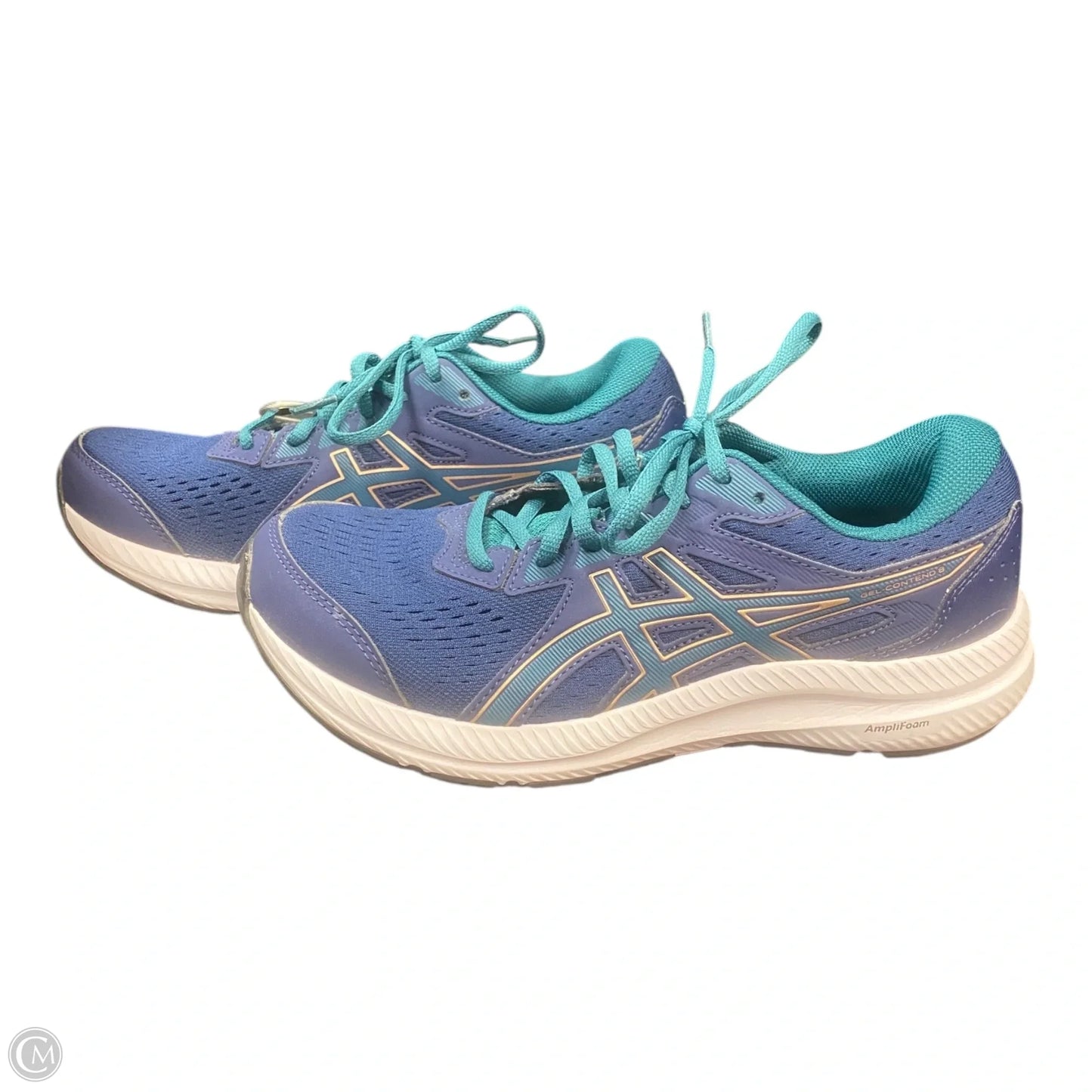 Shoes Athletic By Asics In Blue & Green, Size: 8.5