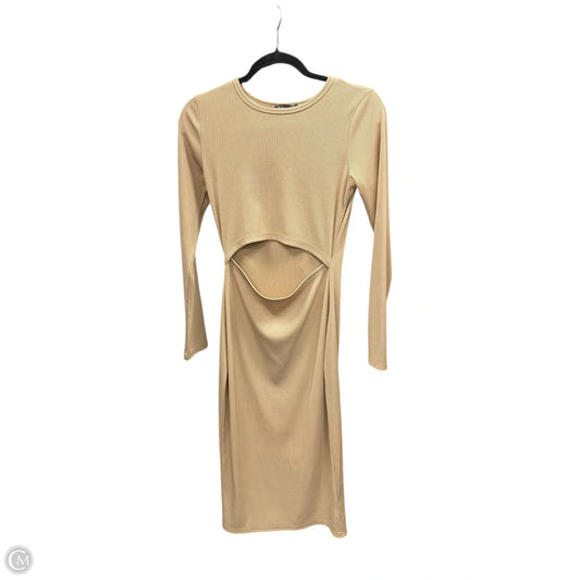 Dress Casual Midi By Prettygarden In Tan, Size: S
