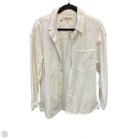 Jacket Denim By Madewell In White, Size: M