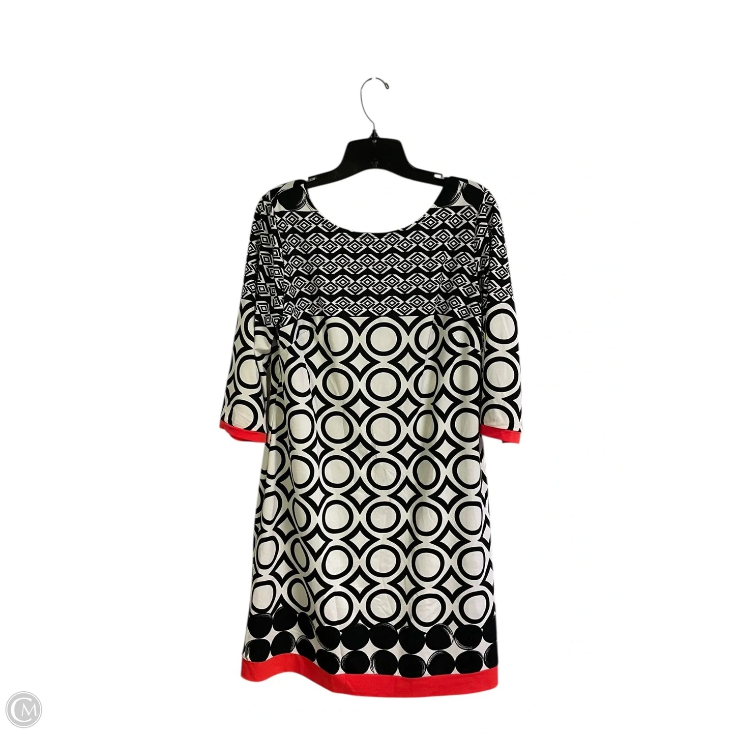 Dress Casual Short By Ab Studio In Geometric Pattern, Size: L