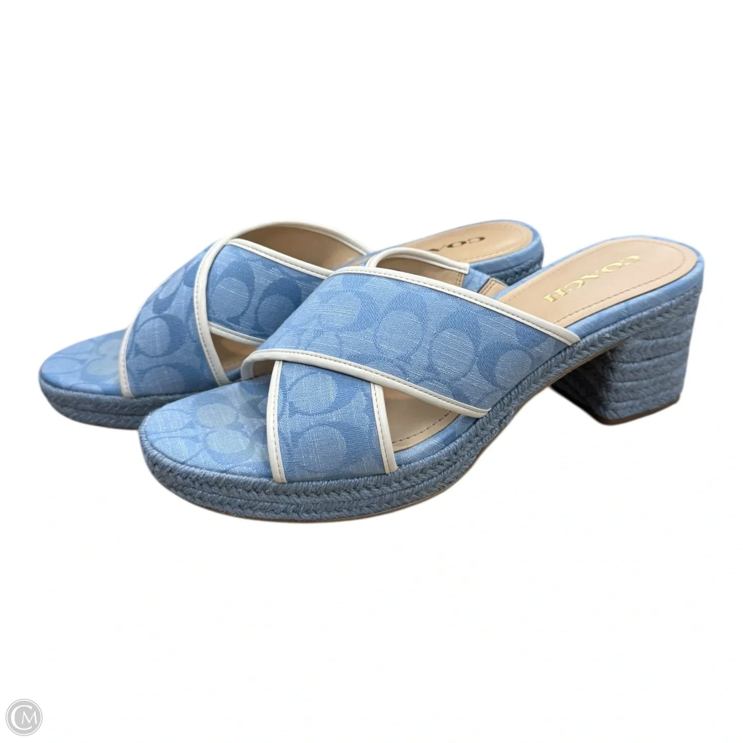Sandals Designer By Coach In Blue, Size: 11