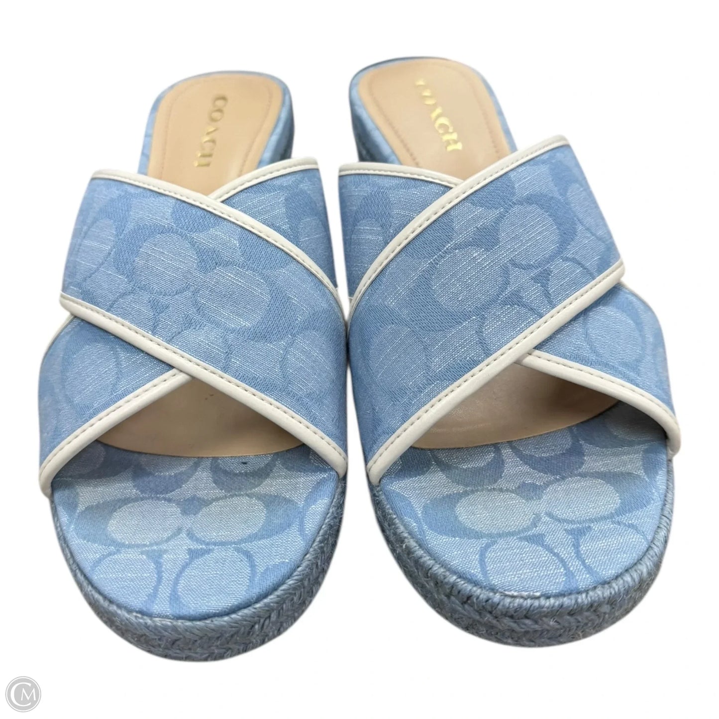 Sandals Designer By Coach In Blue, Size: 11