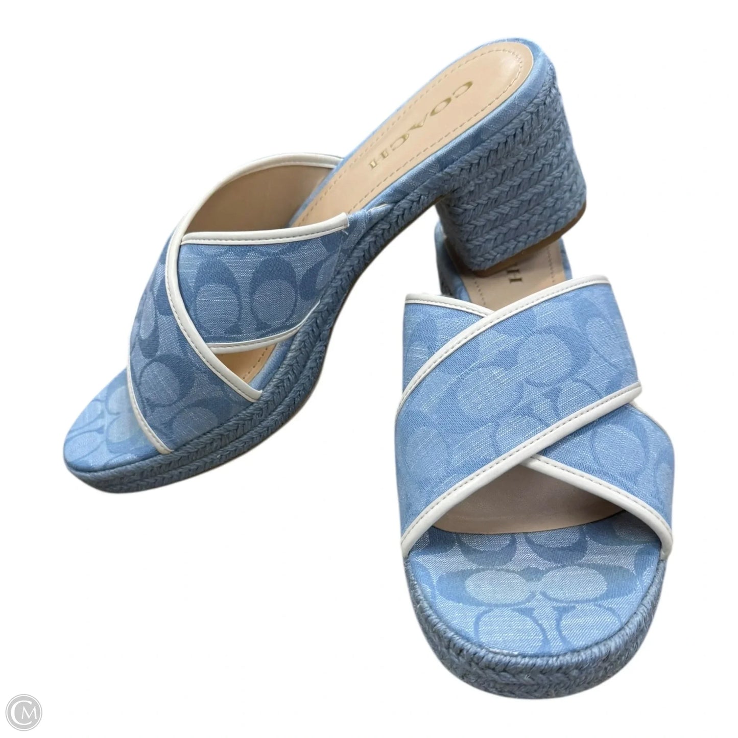 Sandals Designer By Coach In Blue, Size: 11