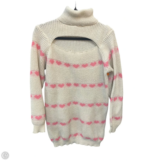 Sweater By Clothes Mentor In Cream & Pink, Size: Xl