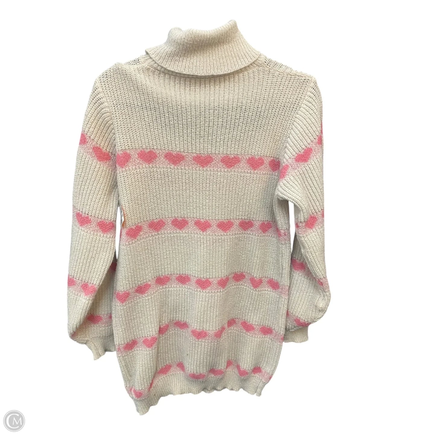 Sweater By Clothes Mentor In Cream & Pink, Size: Xl