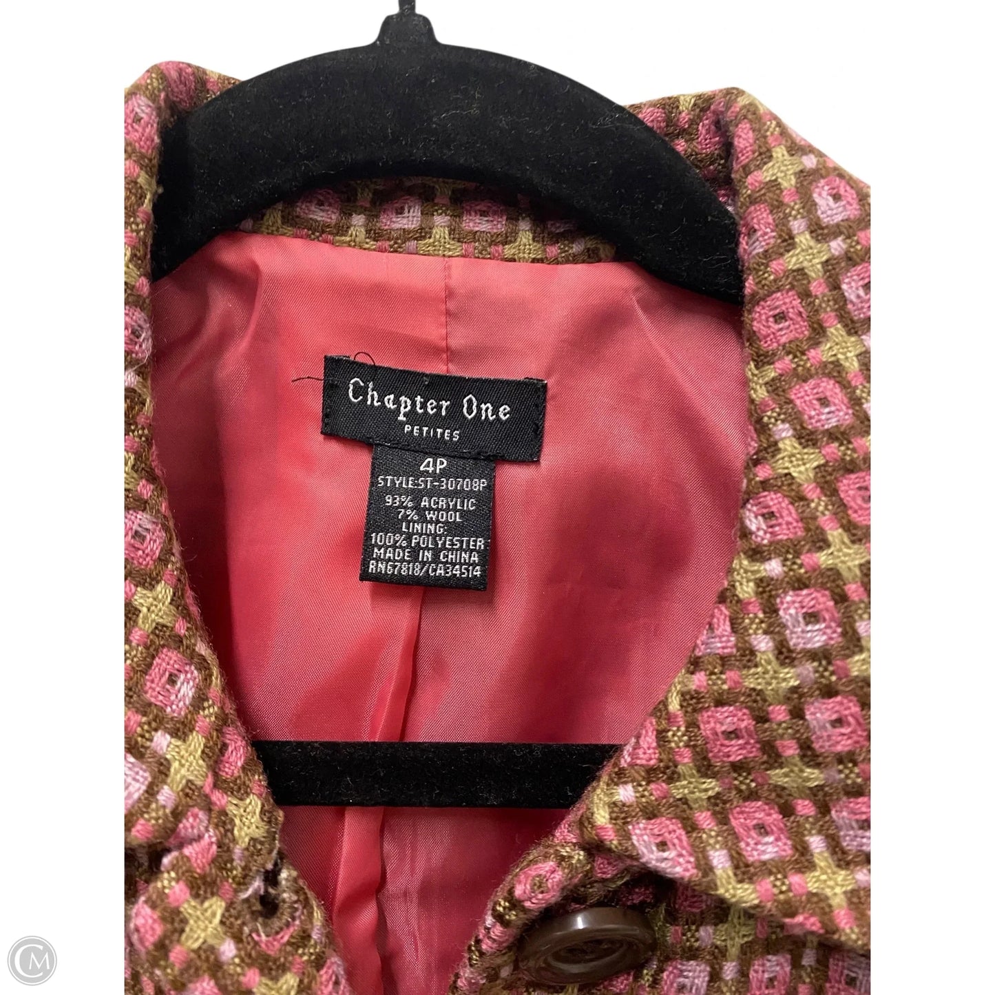 Blouse Long Sleeve By Clothes Mentor In Geometric Pattern, Size: 4p