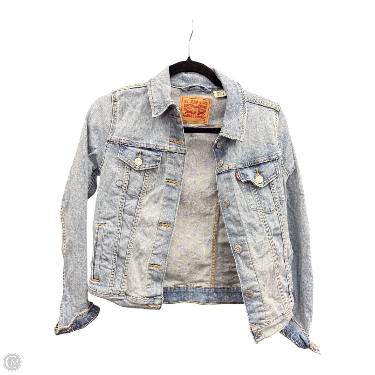 Jacket Denim By Levis In Blue, Size: Xs