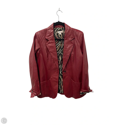 Jacket Leather By D&co. In Red, Size: S