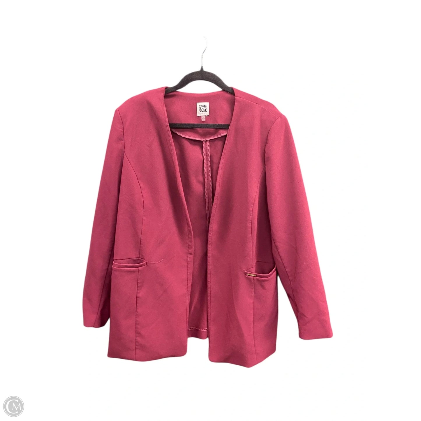 Blazer By Anne Klein In Maroon, Size: Xl