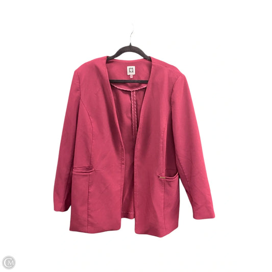 Blazer By Anne Klein In Maroon, Size: Xl