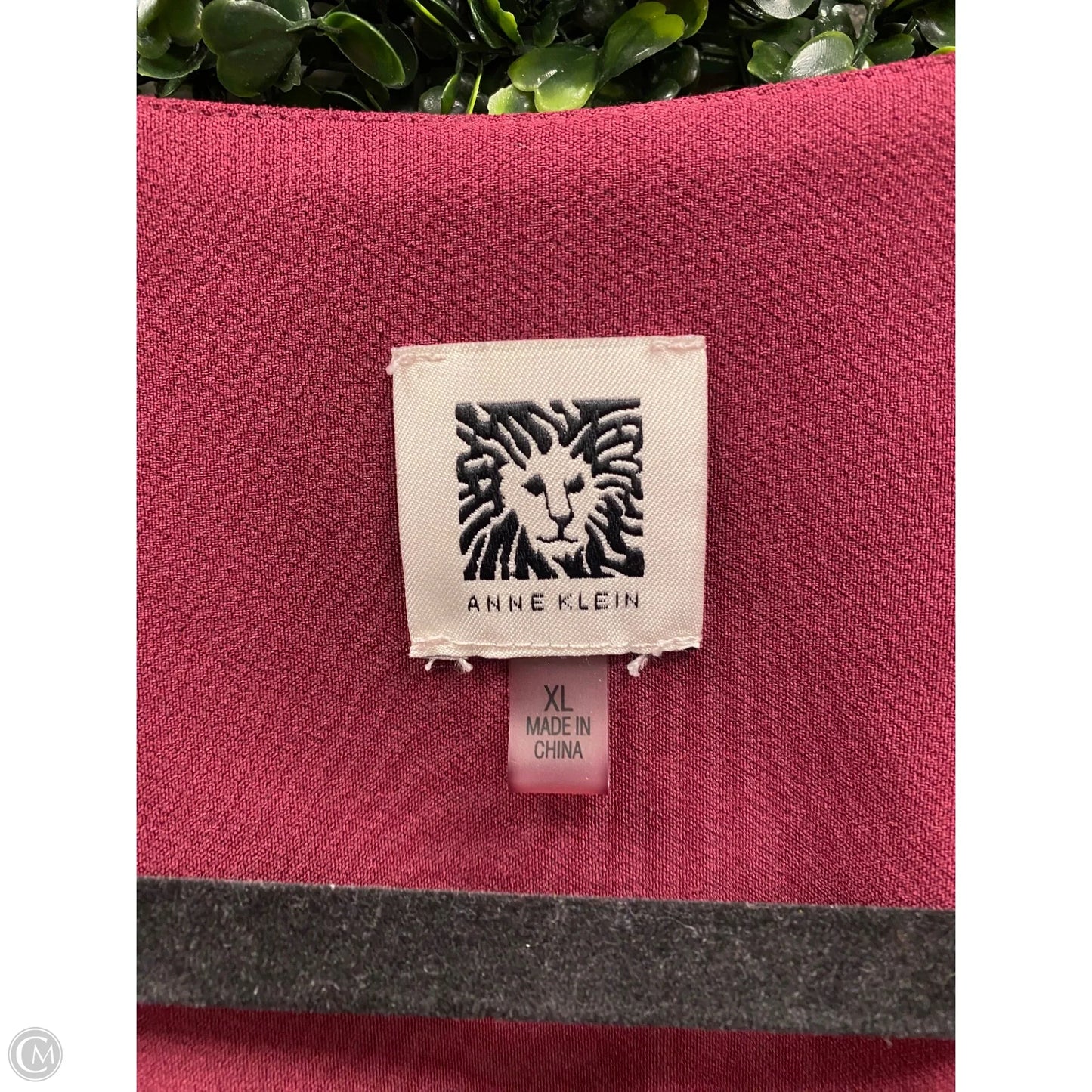 Blazer By Anne Klein In Maroon, Size: Xl