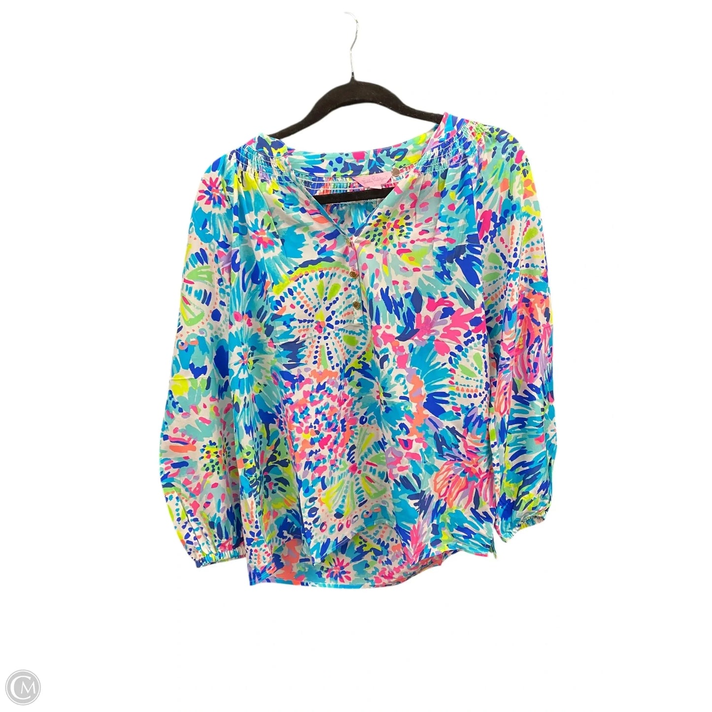Blouse Designer By Lilly Pulitzer In Floral Print, Size: Xs