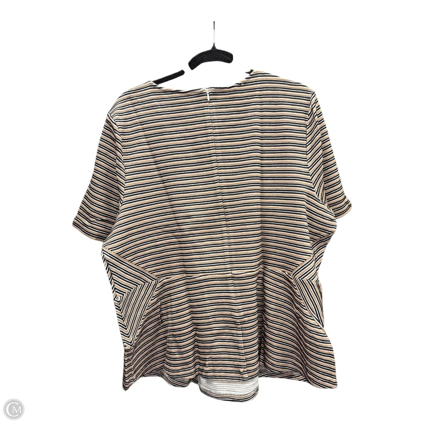 Top Short Sleeve Basic By Talbots In Striped Pattern, Size: 2x