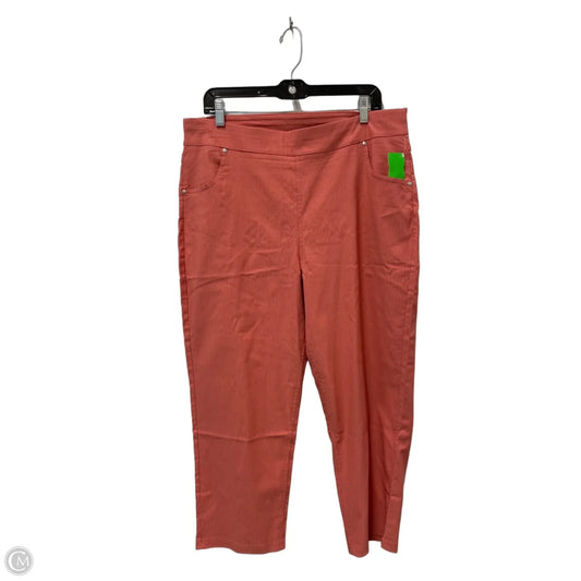 Capris By Hue In Coral, Size: 1x