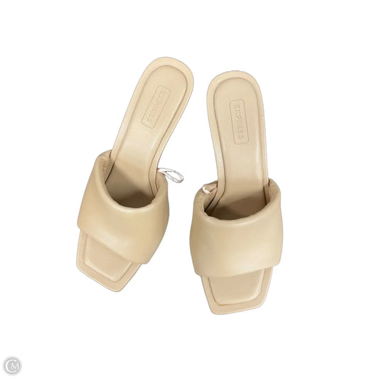 Shoes Heels Kitten By Express In Tan, Size: 9