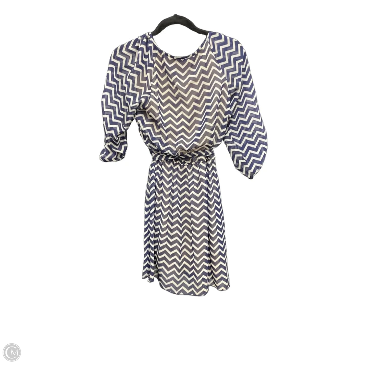 Dress Casual Short By Speechless In Blue & Cream, Size: M