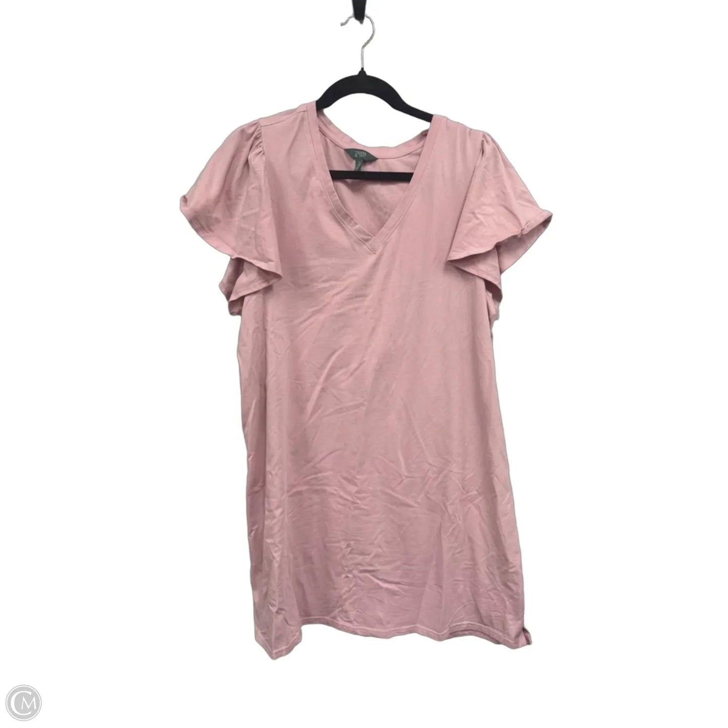 Dress Casual Short By Terra & Sky In Pink, Size: Xl