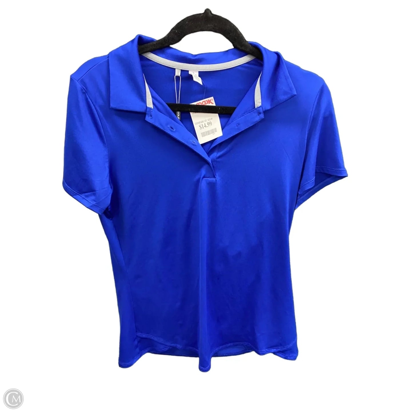 Athletic Top Short Sleeve By Under Armour In Blue, Size: M