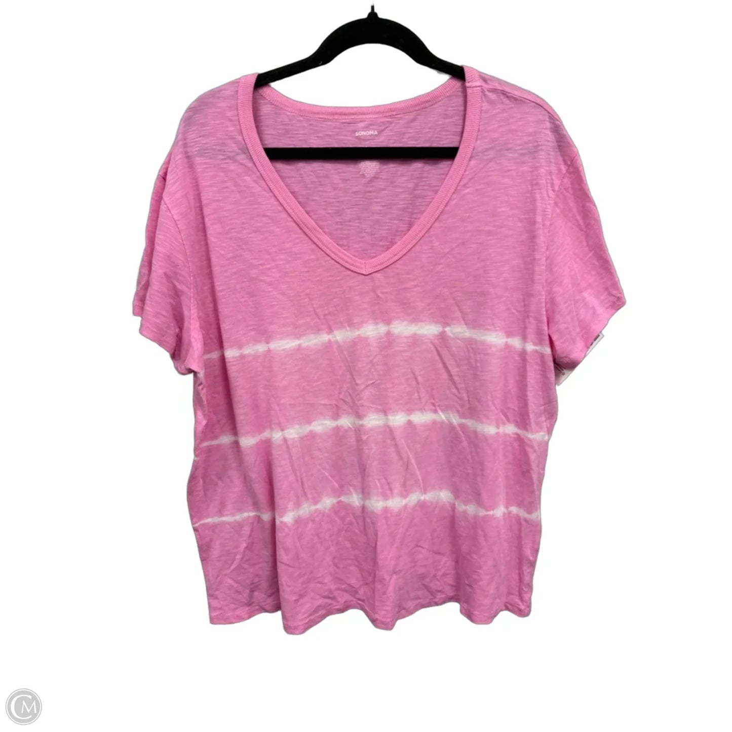 Top Short Sleeve Basic By Sonoma In Pink, Size: L