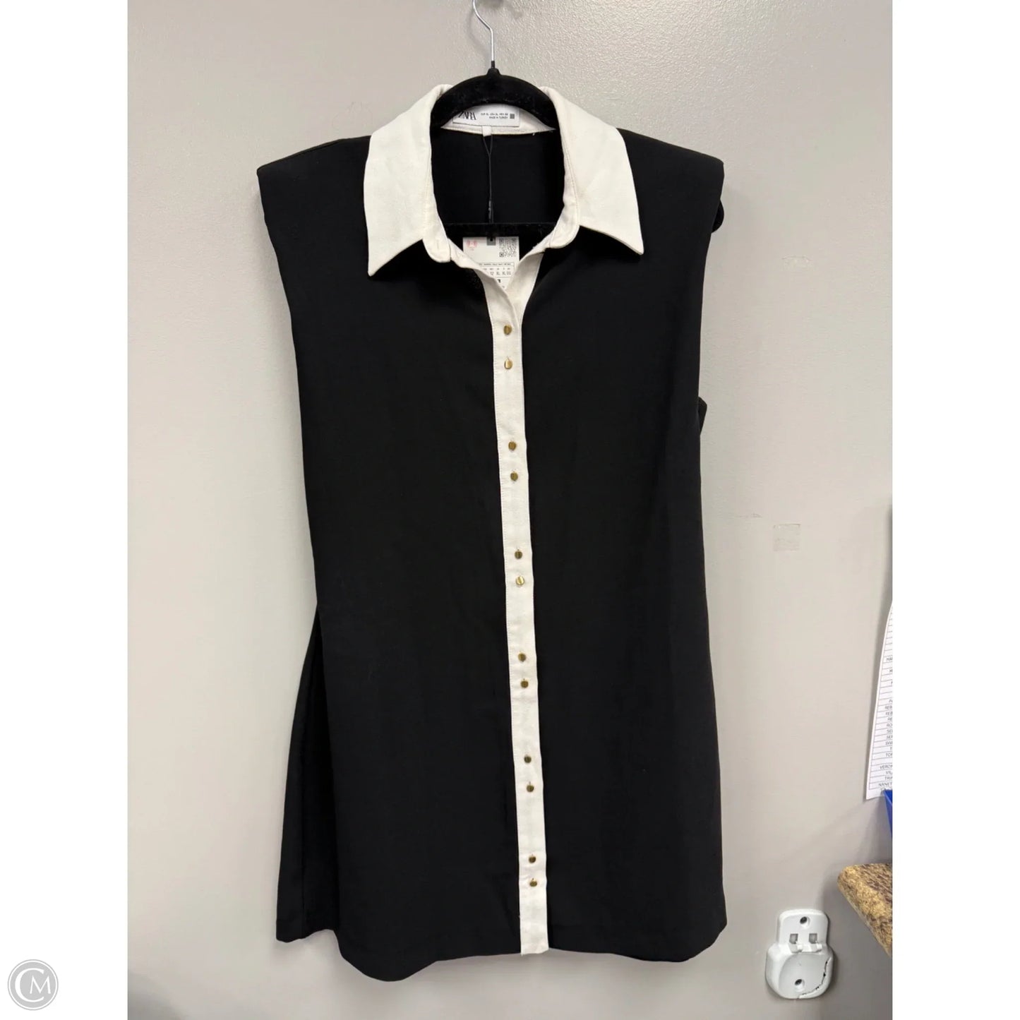 Dress Casual Short By Zara In Black & White, Size: Xl