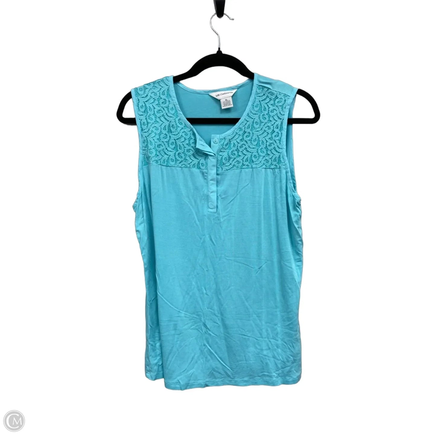 Top Sleeveless By Liz Claiborne In Blue, Size: Xl