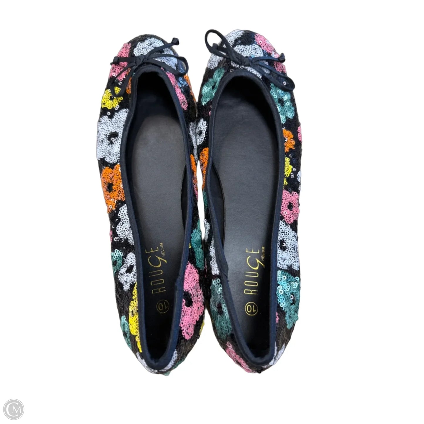 Shoes Flats By Rouge In Black & Pink, Size: 10