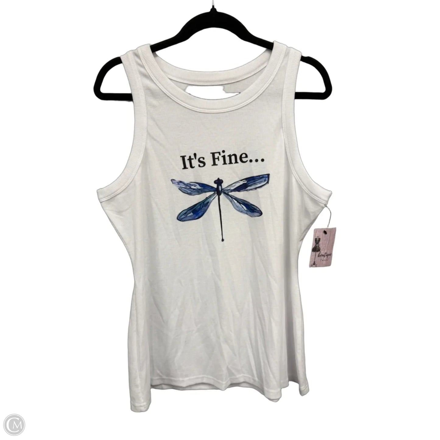 Top Sleeveless By Clothes Mentor In Blue & White, Size: Xxl