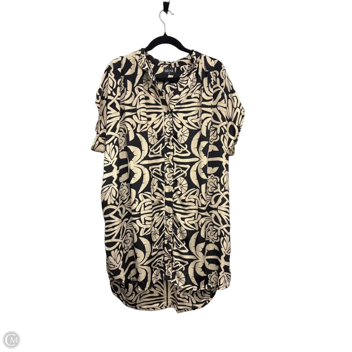 Dress Casual Short By Fabrik In Black & Tan, Size: M