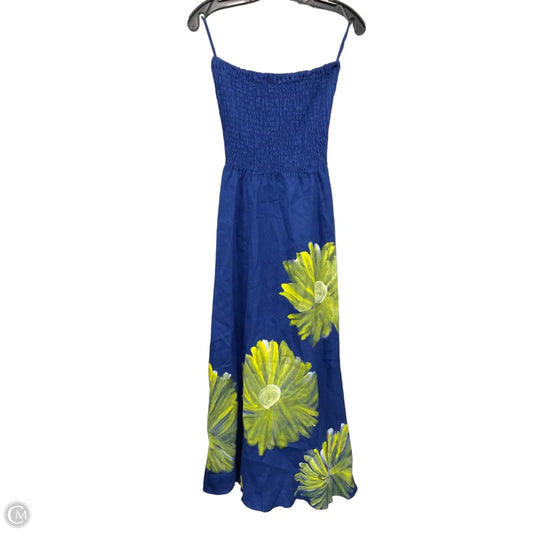 Dress Casual Maxi By Clothes Mentor In Blue & Yellow, Size: M