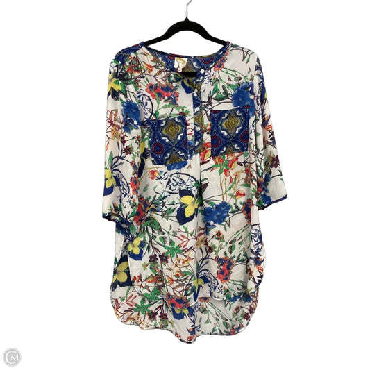 Dress Casual Short By Figuero & Flower In Blue & White, Size: M