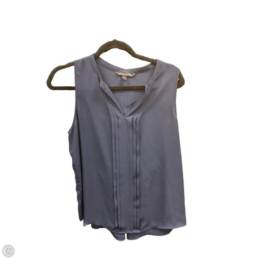 Blouse Sleeveless By Hawthorn In Navy, Size: L