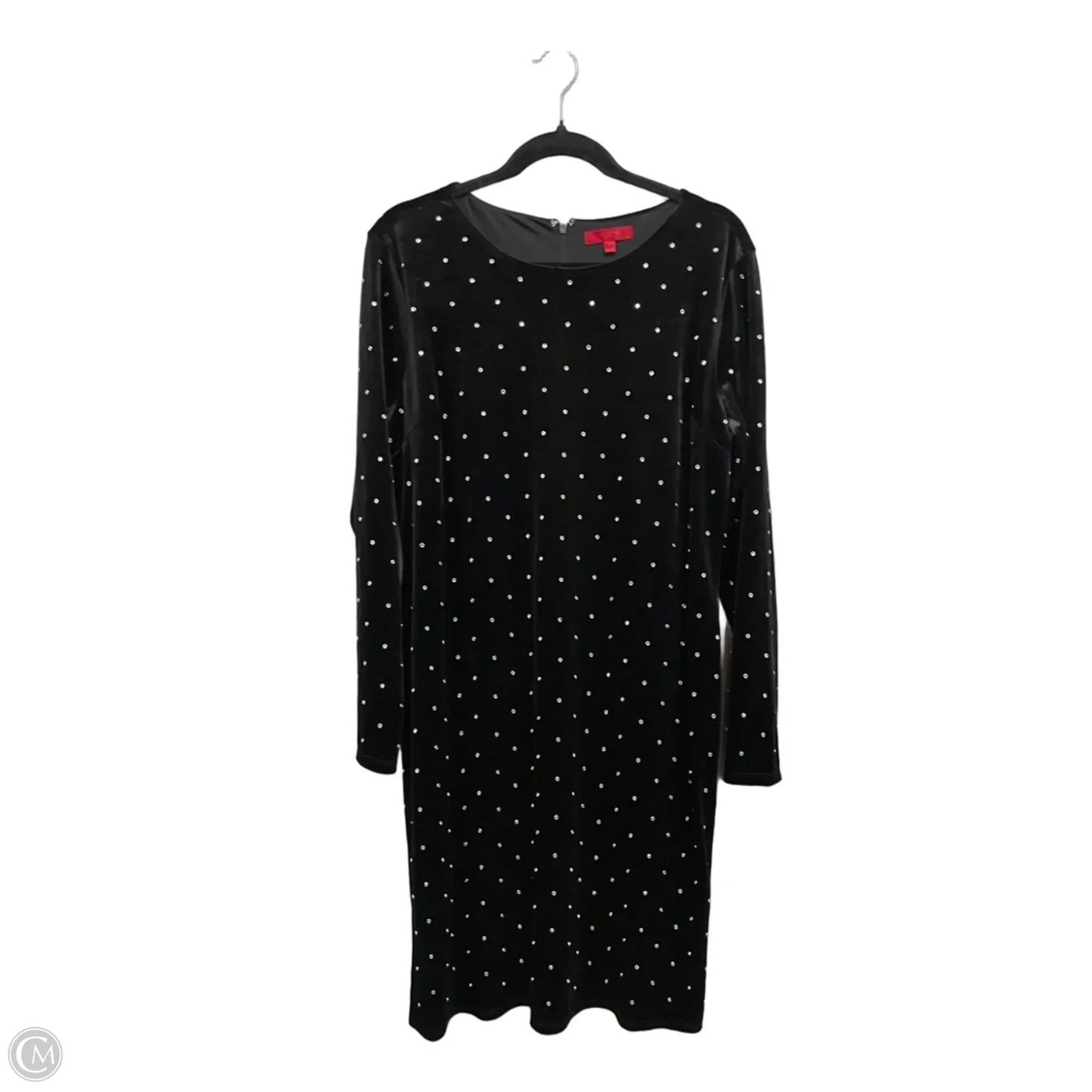 Dress Party Midi By Jennifer Lopez In Black & Silver, Size: Xl