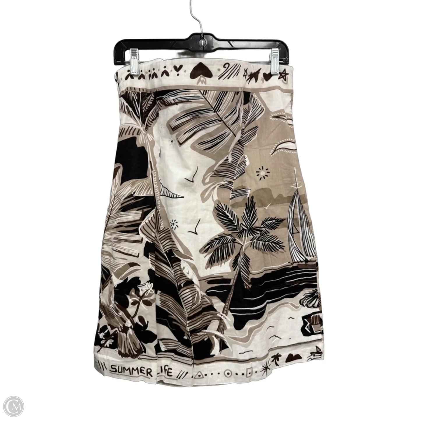 Dress Casual Short By Loft In Brown & Cream, Size: 12