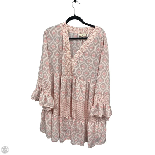Dress Casual Short By Entro In Pink & White, Size: 2x