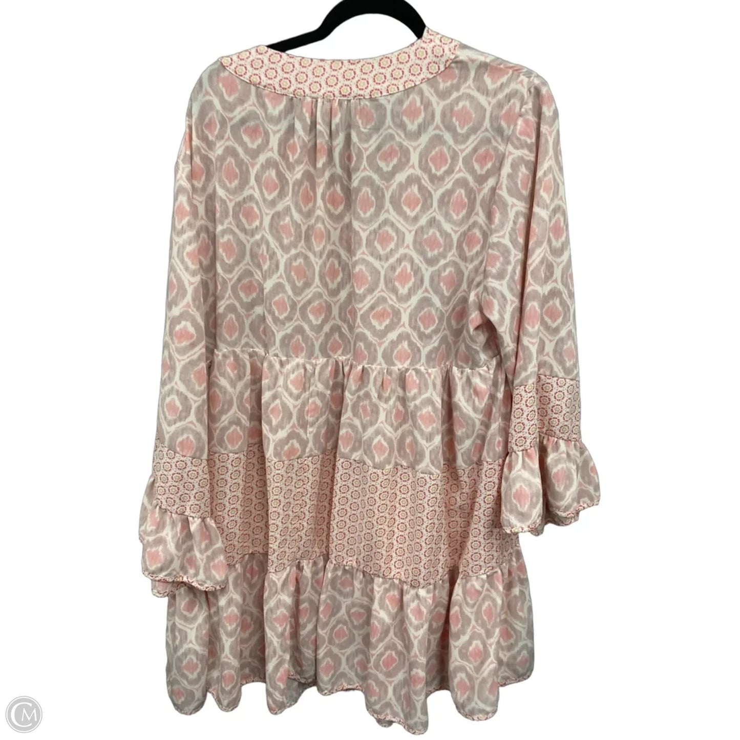 Dress Casual Short By Entro In Pink & White, Size: 2x