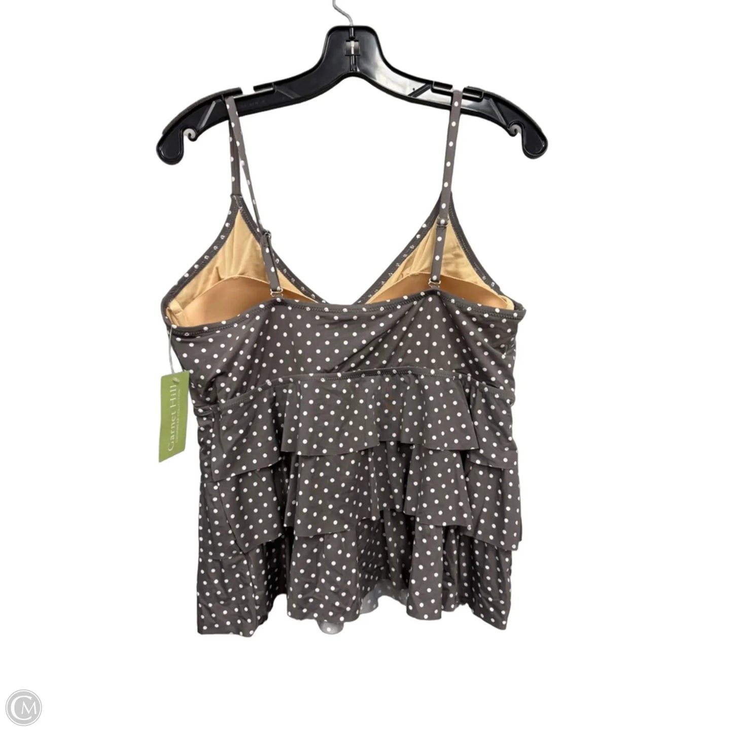 Swimsuit Top By Garnet Hill In Brown & White, Size: 16
