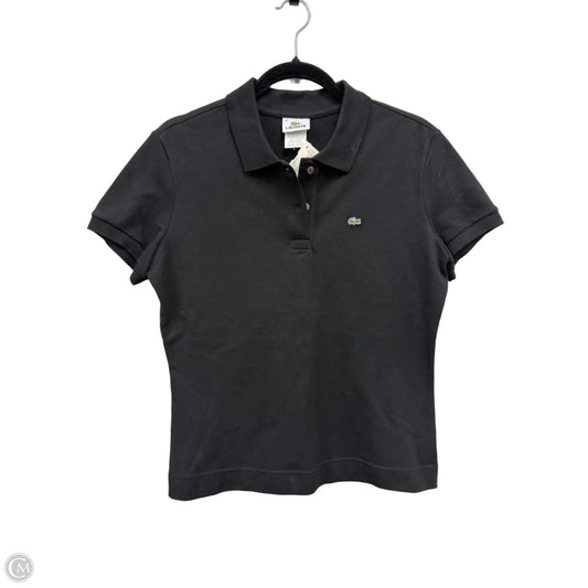 Top Short Sleeve By Lacoste In Black, Size: L
