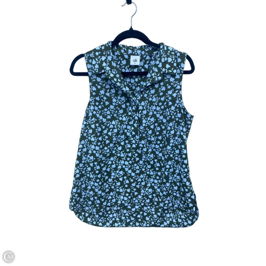 Top Sleeveless By Cabi In Blue & Green, Size: M