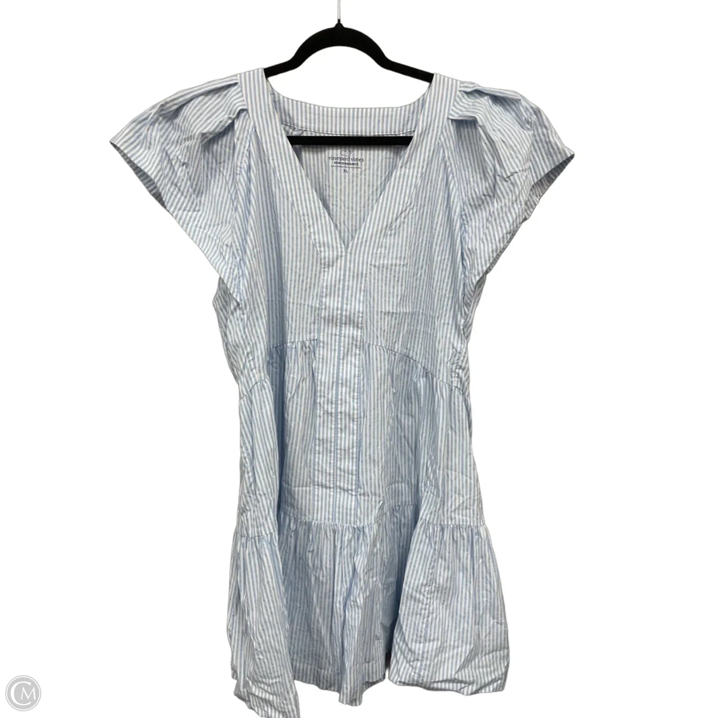 Dress Casual Short By Vineyard Vines In Blue & White, Size: Xl