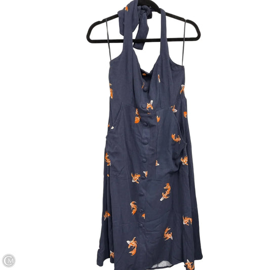 Dress Casual Midi By En Creme In Blue & Orange, Size: L