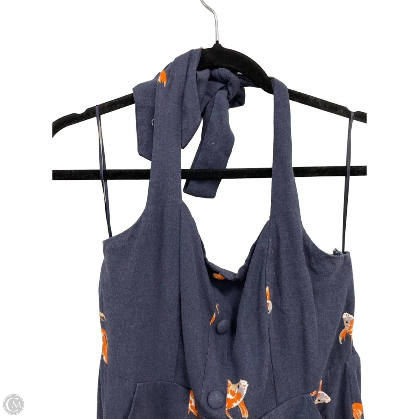 Dress Casual Midi By En Creme In Blue & Orange, Size: L