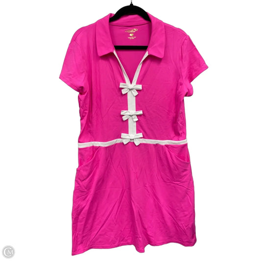 Dress Designer By Lilly Pulitzer In Pink & White, Size: Xl