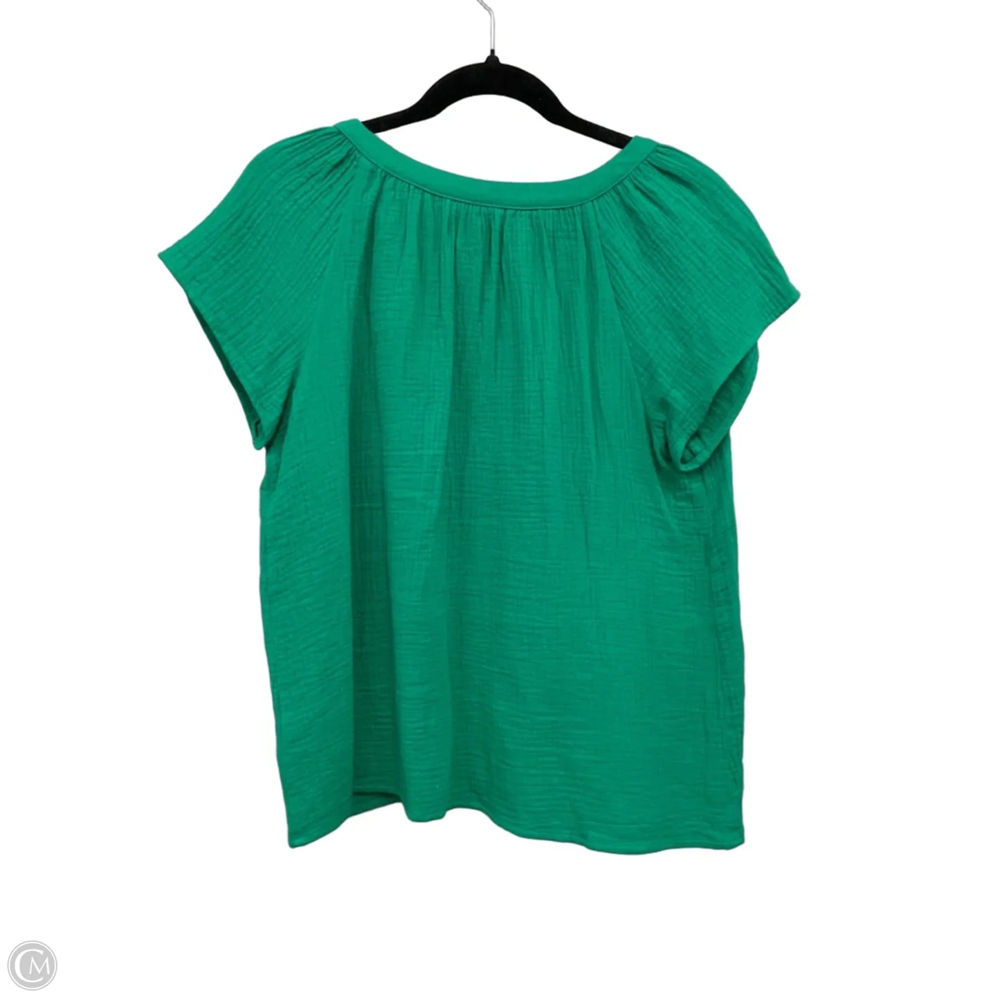 Top Short Sleeve By Tcec In Green, Size: M