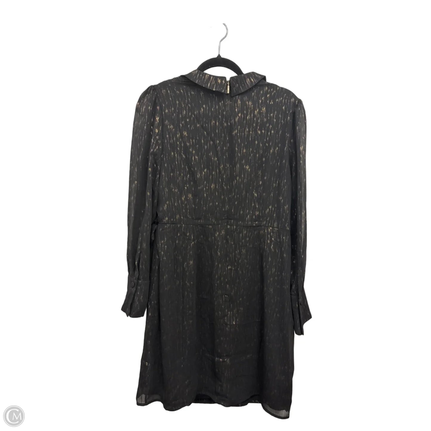 Dress Designer By Karl Lagerfeld In Black & Gold, Size: 12