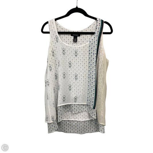 Blouse Sleeveless By White House Black Market In Cream & White, Size: M