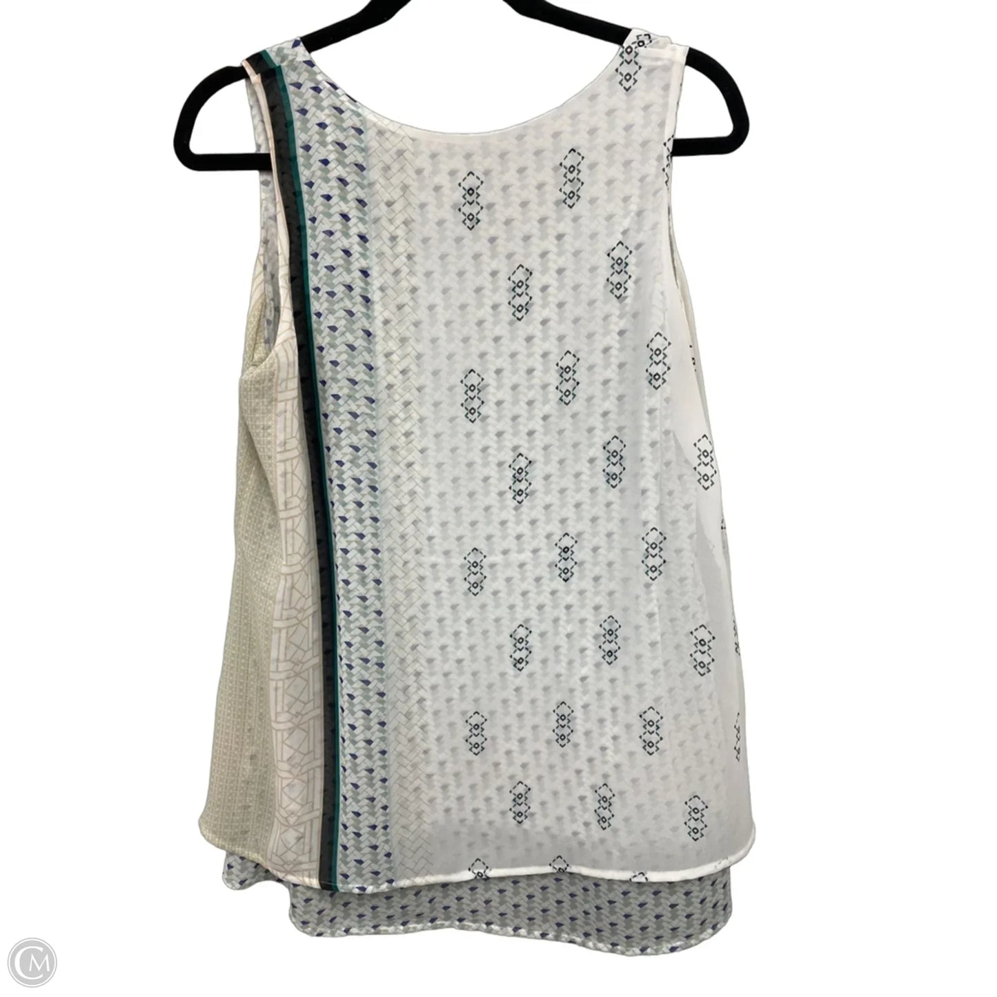 Blouse Sleeveless By White House Black Market In Cream & White, Size: M